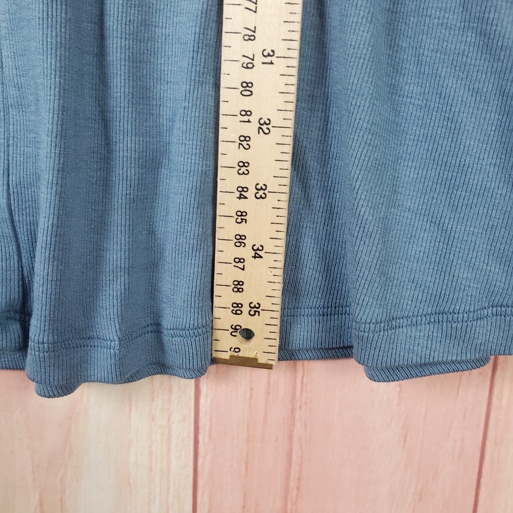 Toad & Co Daisy Rib A Line Dress Womens Large Blue Modal Round Neck Sleeveless - Picture 9 of 11